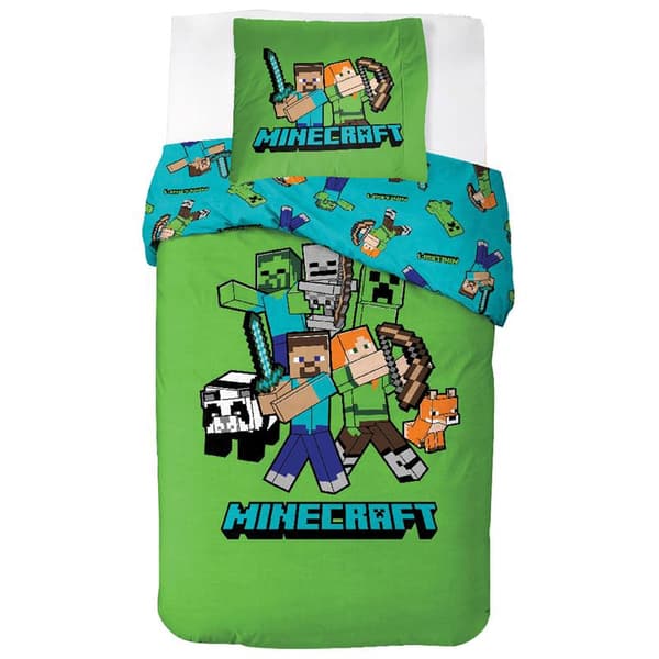 Minecraft Classic Crew bäddset 140×200 cm, 70×90 cm