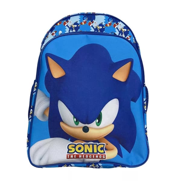 Sonic the Hedgehog skoletaske 40 cm – Blå