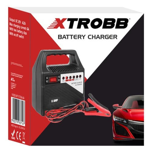 Batteriladdare 6V 12V 6A XTROBB – Kompakt & Effektiv