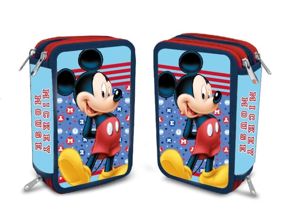 Pennfodral - Disney Mickey Dots 3-våningar fyllt