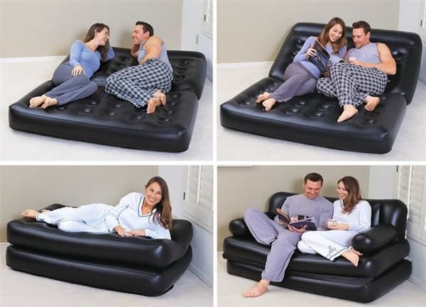 BESTWAY 75054 Oppustelig Sofa 5-i-1 – Sofa & Gæsteseng