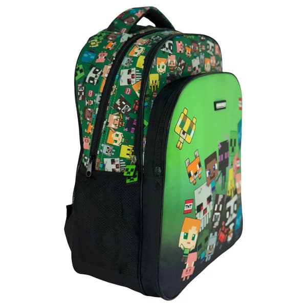 Minecraft Skoletaske 40 cm – Grøn