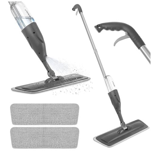 Spraymopp – platt mopp med sprayer, 300 ml tank & 3 mikrofiberdukar