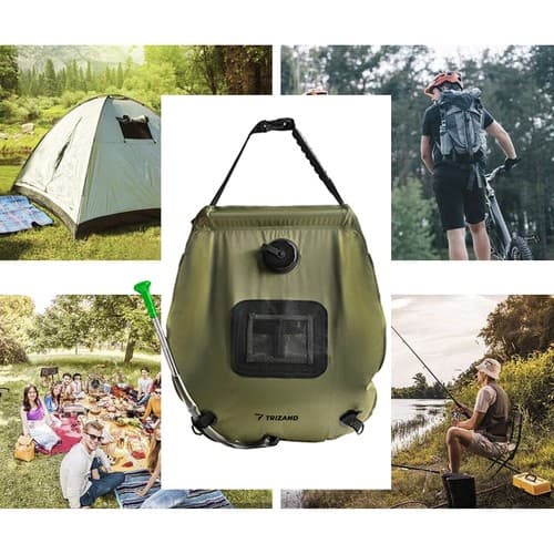 Solbruser 20L med termometer til camping og have