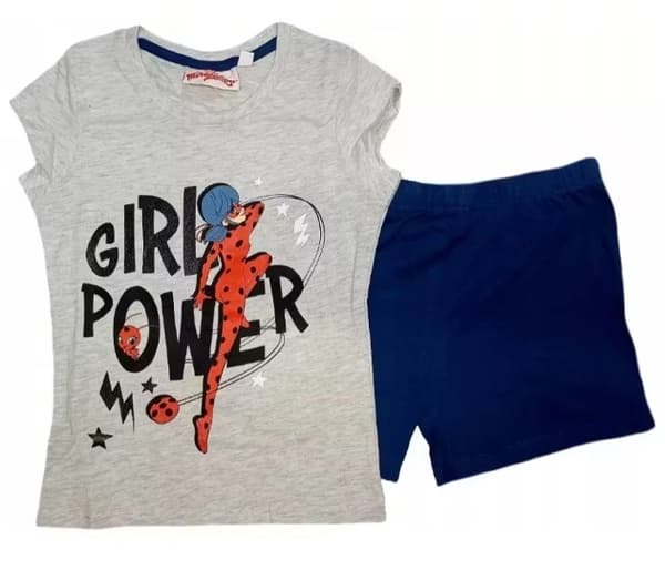 Ladybug and Black Cat- og Sort Kat børne kort pyjamassæt