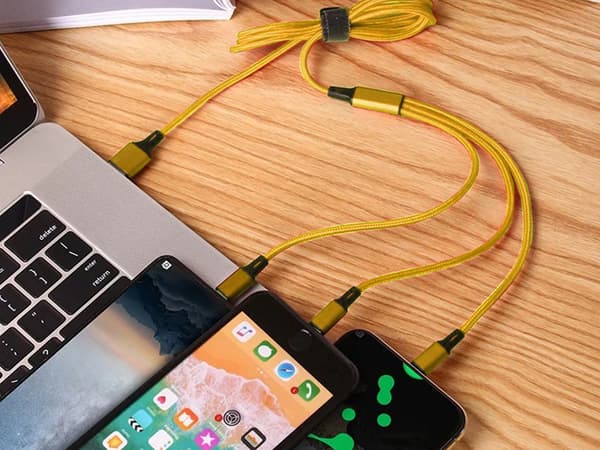 3-i-1 USB-kabel til telefon, lightning-kabel, iPhone