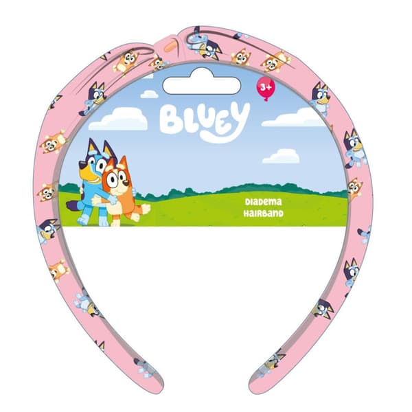 Blåt og pink pandebånd
