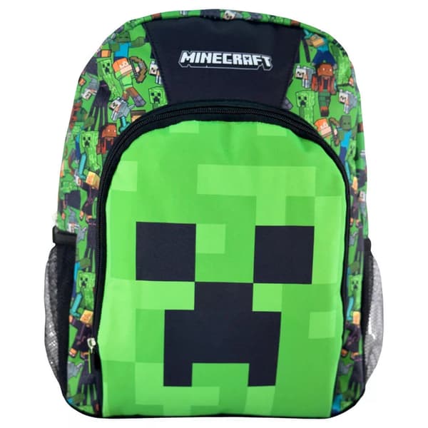 Minecraft Skoletaske 42 cm – Grøn