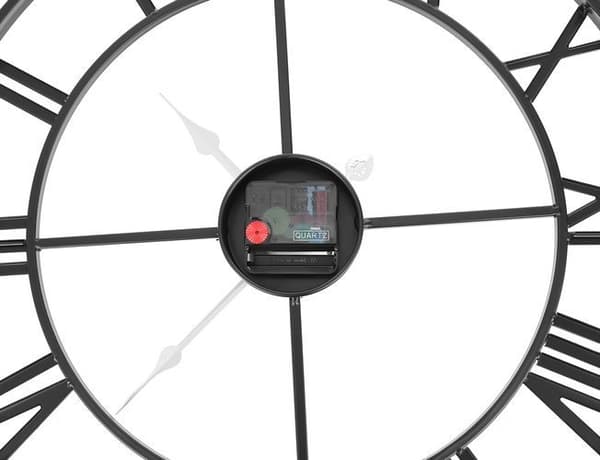 ROMANSK Loft Vægur 3D – Stor 47 cm (Sort)