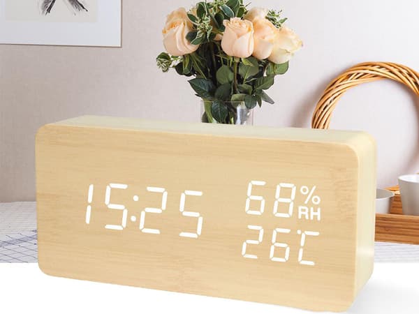 Elektronisk vækkeur termometer hygrometer usb