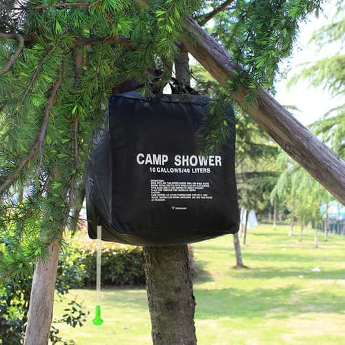 Solbruser 40L til camping og have – solopvarmet bruser