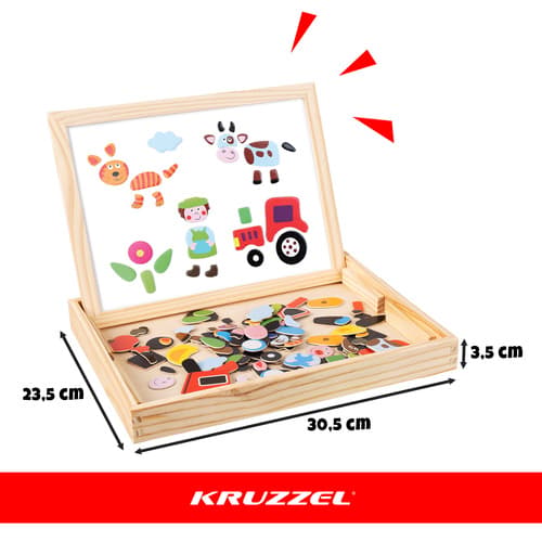 Magnetisk Läroplan, Dubbelsidig, 108 Delar, i Presentask