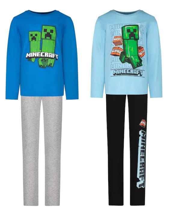 Minecraft TNT lang børnepyjamas - Pyjamassæt