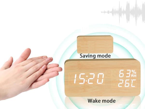 Elektronisk vækkeur termometer hygrometer usb