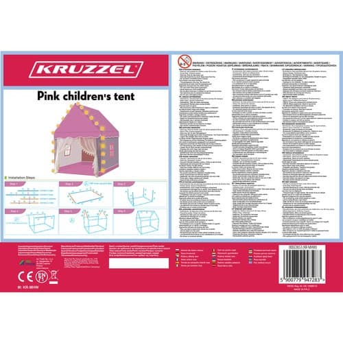 Børnetelt - pink Kruzzel 22653