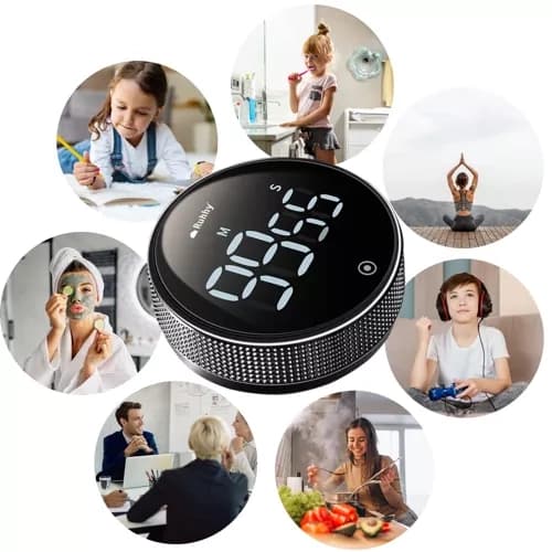 Digital timer med magnet – køkkenur LED 99 min