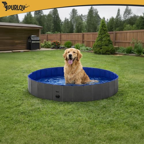Hundepool 160 cm – Sammenklappelig pool til hunde 600L