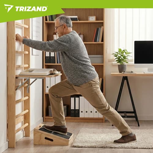 Slant board trä – justerbar stretchplatta för vader