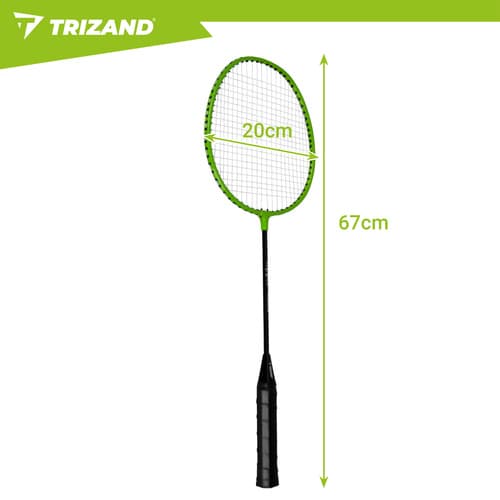 Badmintonset 2 racketar – 6 fjäderbollar & väska