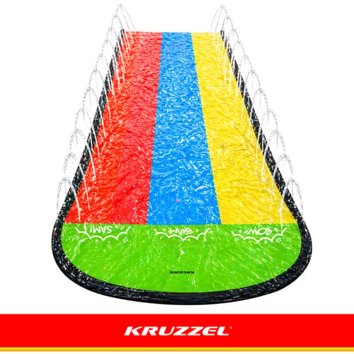 Vandrutschebane 480 cm triple med springvand