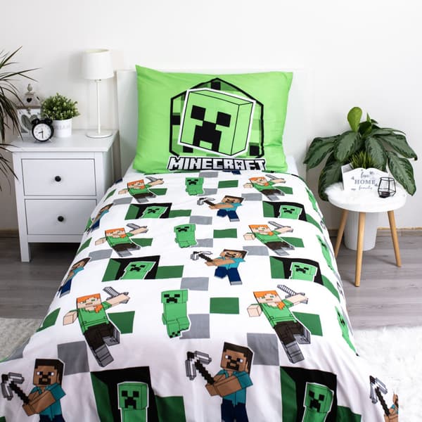 Minecraft sengesæt 140×200 cm, 70×90 cm