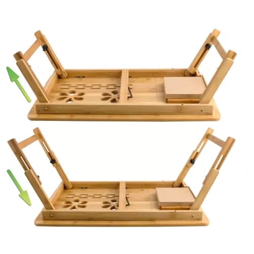Laptopbord bambu – justerbart sängbord för laptop 17”