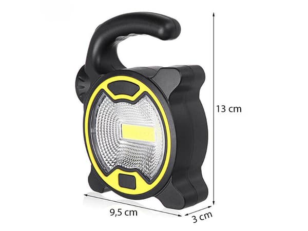 Tehokas LED COB -taskulamppu kahvalla