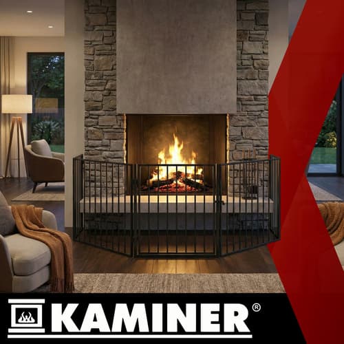Kaminskydd - Säkerhetsgrind till kamin-Enkel eldstadsgrind BK-2961