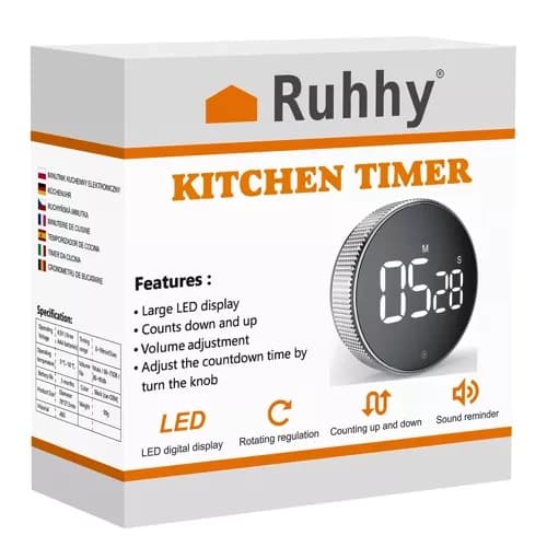 Digital timer med magnet – køkkenur LED 99 min
