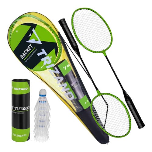 Badmintonset 2 racketar – 6 fjäderbollar & väska