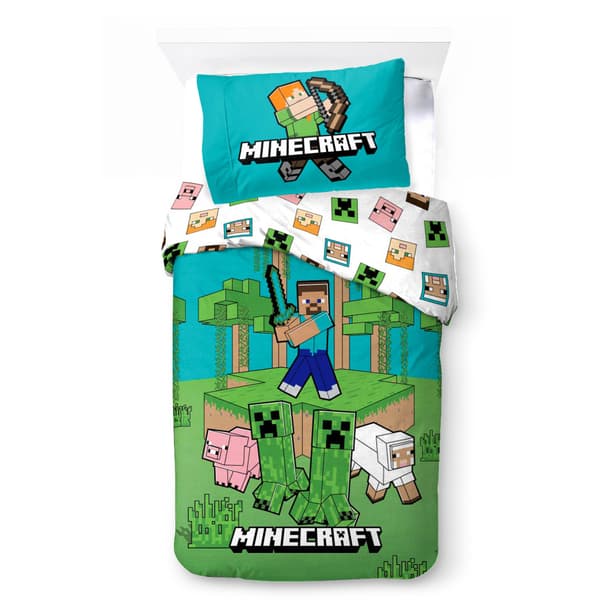Minecraft Jungle Explore sengesæt 140×200 cm, 70×90 cm