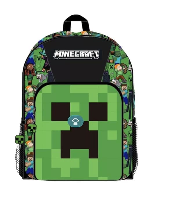 Minecraft Skoletaske 42 cm – Grøn