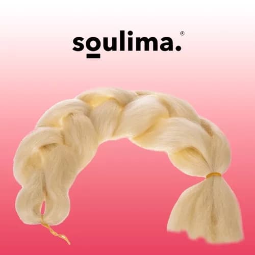 Syntetiska flätor blonda