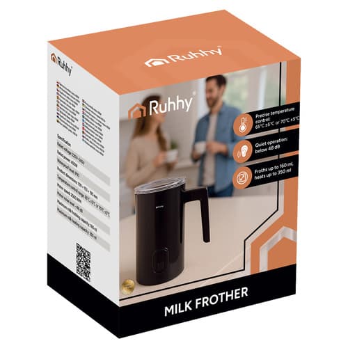 Mælkeskummer sort 400W Ruhhy 26180