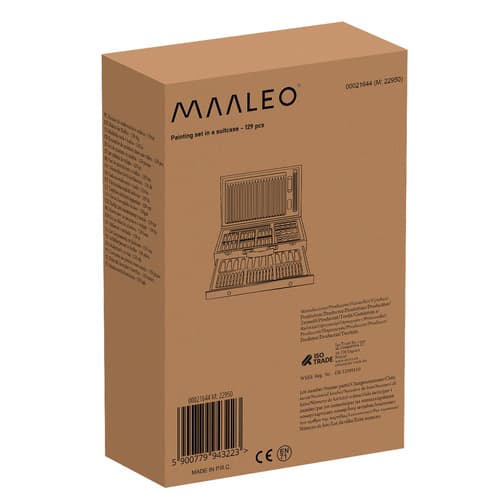 Malesæt i kuffert - 129 dele