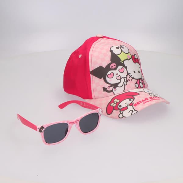 Hello Kitty Friends solbriller og baseballkasket sæt