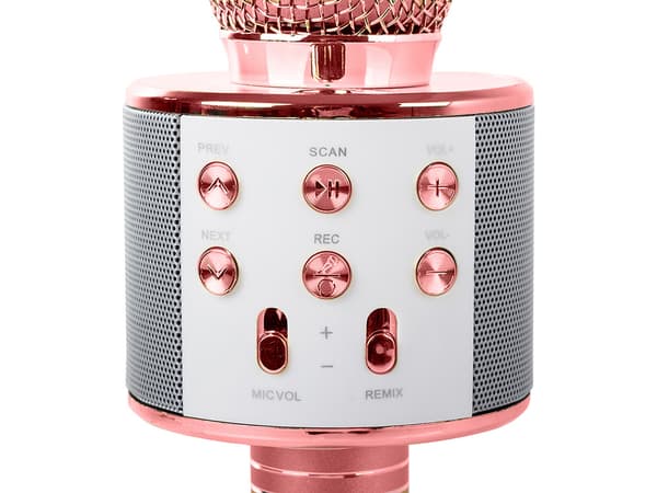 Trådlös Bluetooth-mikrofon för karaokehögtalare, rund röstmodulator