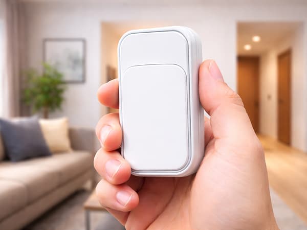 Trådlös dörrklocka vit utan batteri – 130 m IP68