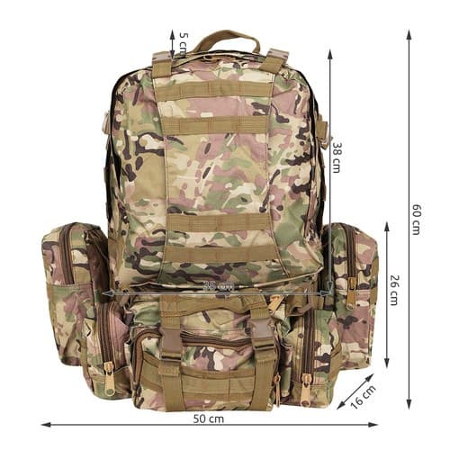 SUURI SOTILASREPPU CAMO 45l