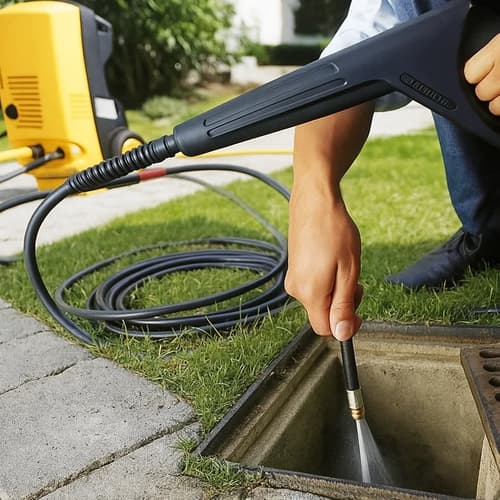 Putkenpuhdistusletku adapterilla 15m