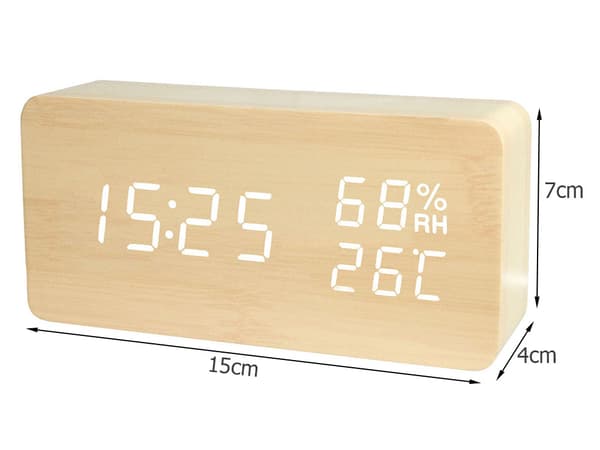 Elektronisk vækkeur termometer hygrometer usb