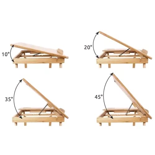 Laptopbord bambu – justerbart sängbord för laptop 17”