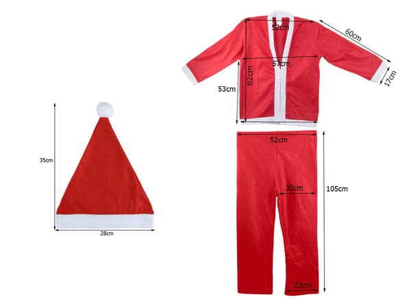 Julemandskostume med skæghat