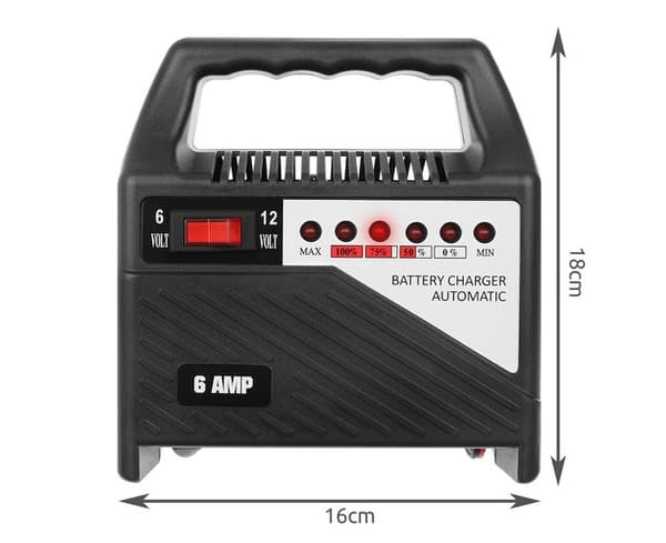 Batterioplader 6V 12V 6A XTROBB – Kompakt og effektiv