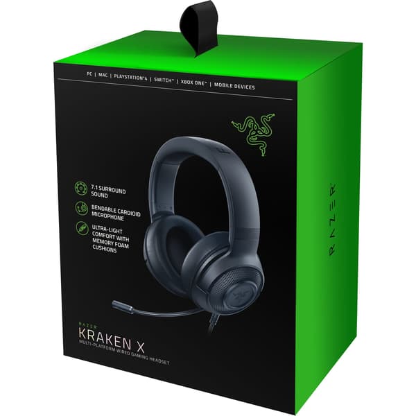 Razer Kraken X Headset, Sort - A - Som ny