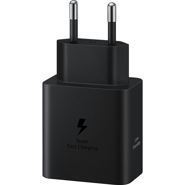 Samsung 45W vægoplader og USB-C til USB-C kabel, sort - C - Mindre slid