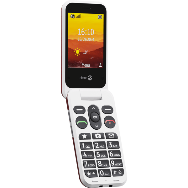 Doro Leva L31s 4G, röd/vit - A - Som ny