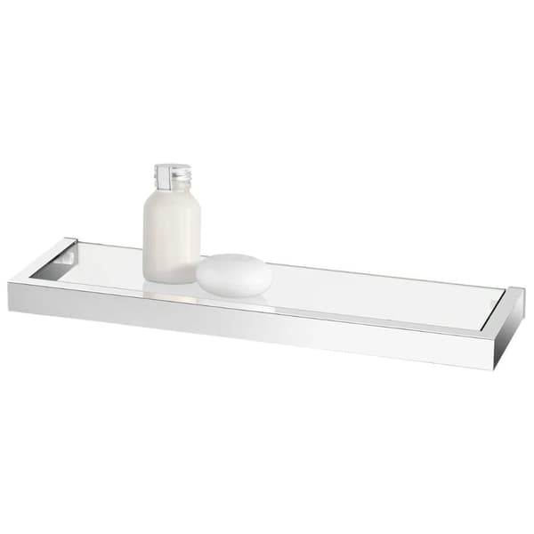 Zack LINEA Badeværelseshylde 46 cm, Poleret Rustfrit Stål/Glas - B - Meget God