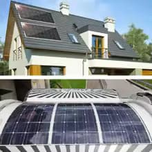 150W Fleksibelt Solpanel Sæt Fotovoltaisk Panel 12V Batterioplader System - A - Som Ny