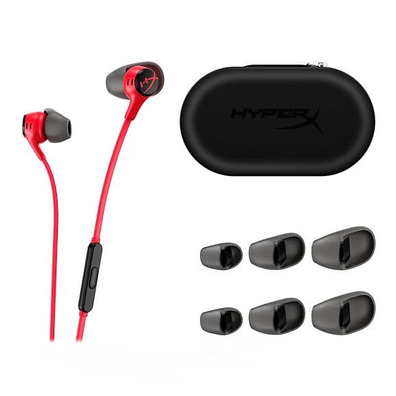 HyperX Cloud Earbuds II Gaming Earbuds, Rød - C - Mindre Slid